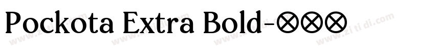 Pockota Extra Bold字体转换